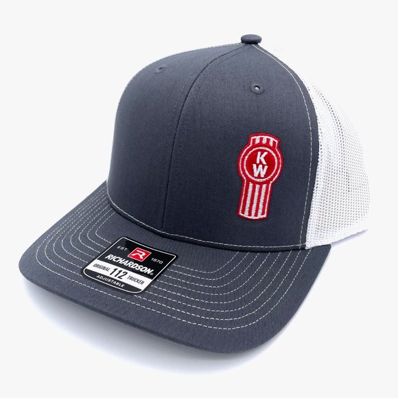 NEW- Kenworth Richardson 112 Charcoal/White Trucker Cap Hat Snapback Embroidered - Picture 4 of 7